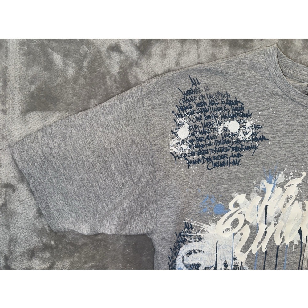 Ecko Unltd Rhino T Shirt Drip Paint Streetwear Y2K Style Heather Gray Mens XL - Picture 3 of 16